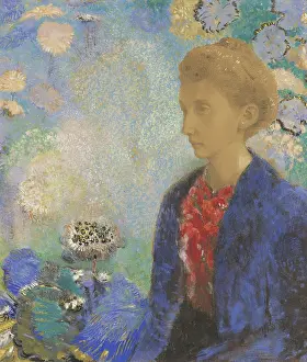 Pastel Prints: Baronne de Domecy, by Odilon Redon