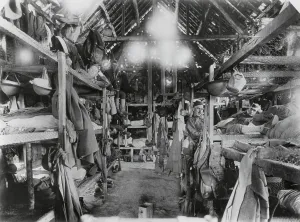 Barns Prints: Barracks of WW1 American soldiers in France