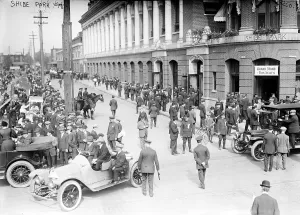 1910s Candid Prints: Baseball. Crowds at Shibe Park, Philadelphia, Pa. October 9, 1914