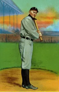 Cobb Prints: Baseball. Ty Cobb baseball card. Colored lithograph, 1911