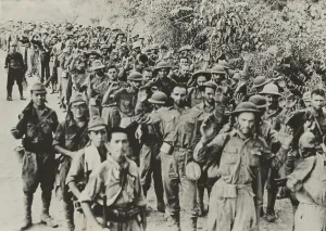Surrender Prints: Bataan Death March, when about 12