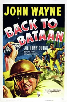 2014 Prints: BACK TO BATAAN, US poster art, John Wayne, 1945
