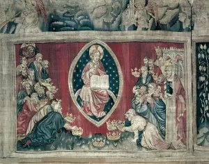 Colorscene Prints: BATAILLE, Nicolas (14th c.). Old Men Kneeling