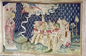 Angelic Prints: BATAILLE, Nicolas (14th c.). The Second Angel Announcing the Fall of Babylon