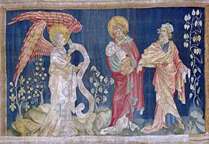 BATAILLE, Nicolas (14th c.). The Tears of St. John. 1375 - 1382. St John weeping for the Sealed Book
