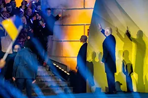 Posed Prints: Bathed in yellow and blue light