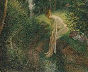 Pond Prints: Bather in the Woods, by Camille Pissarro