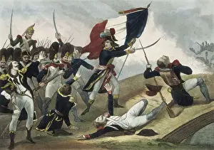 Napoleon I Bonaparte 1769 1821 Prints: Battle of Arcole. Litography. FRANCE