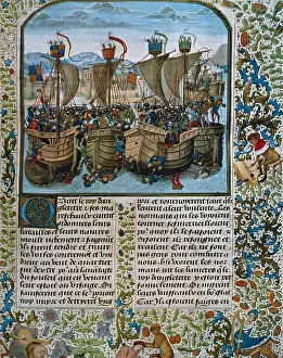 Harbors Prints: Battle of l'Ecluse, fought in Sluys bay