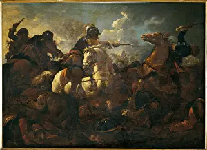 Courage Prints: Battle, by Philipp Peter Roos, also known as Rosa from Tivoli, ca