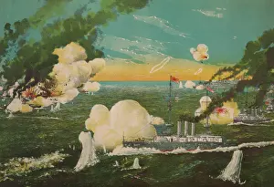 China Prints: Battle of Port Arthur, Feb. 8-9, 1904, at the beginning of the Russo-Japanese War