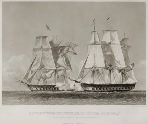 Jmgroup Prints: Battle between the USS United States and HMS Macedonian on October 25 1812