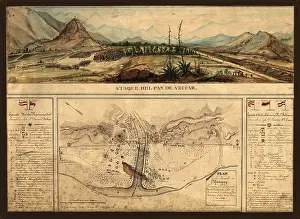 Bolivia Prints: Battle of Yungay, 1839, ended the confederation of Peru and Bolivia