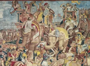 Royal Palace Prints: Battle of Zama. 16th c. SPAIN. Madrid