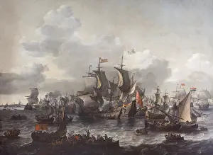 The Battle of the Zuider Zee, 1573, by Jan Blanckerhoff and Johannes Kinnema, 1663, Dutch painting, oil on canvas. On Oct