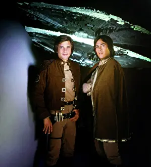 Images Dated 21st August 2025: BATTLESTAR GALACTICA, from left: Dirk Benedict, Richard Hatch, 1978-79