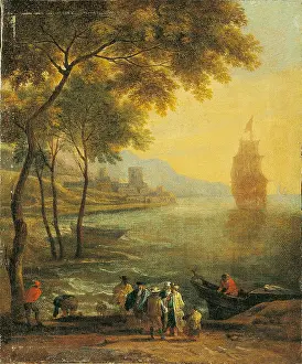 Work Prints: Bay with Boats and Figures, by Pieter Bout