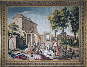 BAYEU Y SUBIAS, Francisco (1734-1795). Picnic in countryside. 2nd half 16th c.II. SPAIN. San Lorenzo de El Escorial. Royal Monastery of San Lorenzo de El Escorial. Neoclassicism