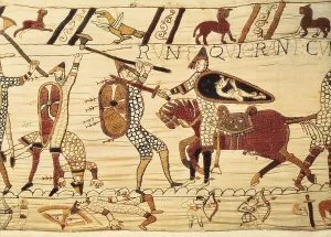 Englishwoman Prints: Bayeux Tapestry. 1066-1077. Battle of Hastings (1066)