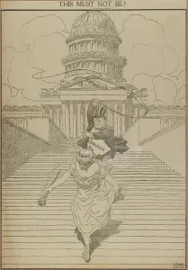 Repression Prints: THIS MUST NOT BE! World War 1 American political cartoon attacking the Espionage Bill