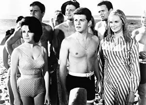 Frankie Prints: BEACH BLANKET BINGO, front from left: Annette Funicello