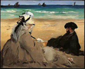 Period Costume Prints: On the Beach, by Edouard Manet