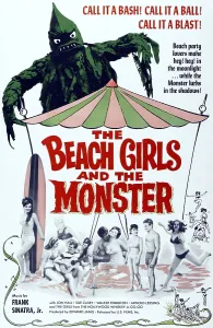 Surfboard Prints: THE BEACH GIRLS AND THE MONSTER, 1-sheet poster art, 1965