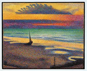 Idyllic Prints: The Beach at Heist, by Lemmen Georges