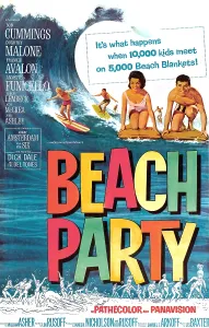 1963 Movies Prints: BEACH PARTY, US poster art, from left: Annette Funicello, Frankie Avalon, 1963