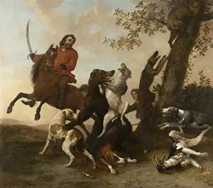 Hunters Prints: Bear Hunt, by Paulus Potter, 1649