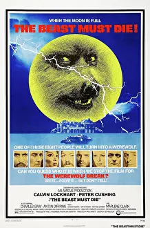 Calvin Prints: THE BEAST MUST DIE, US poster art