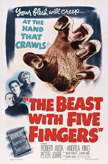 2014 Prints: THE BEAST WITH FIVE FINGERS, US poster