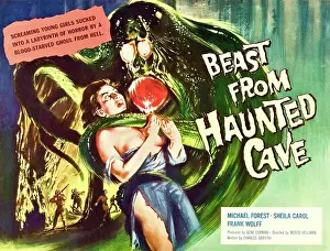 Sheila Prints: BEAST FROM HAUNTED CAVE, Sheila Carol, 1959