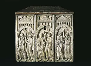 Beatitudes Ark. 11th c. Romanesque art. Sculpture on ivory. SPAIN. Madrid. National Museum of Archaeology. Proc: SPAIN. Len. Royal Collegiate Church of San Isidoro