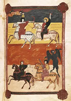 Castilla Y Leon Prints: Beatus of Libana. 1047. The Four Horsemen of the Apocalypse