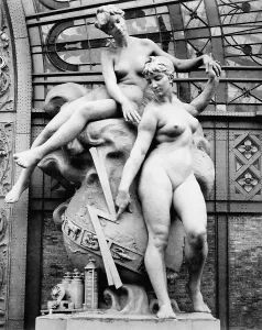 Nudes Prints: Beaux Arts Academic art created nude allegorical statures erotic overtones