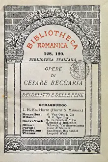 Justice Prints: Beccaria, Cesare
