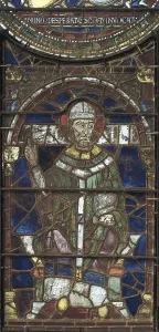 Glass And Enamelware Prints: Becket, Saint Thomas. Portrait of St. Thomas Becket
