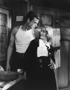 Undershirt Prints: BED OF ROSES, from left: Joel mcCrea, Constance Bennett, 1933