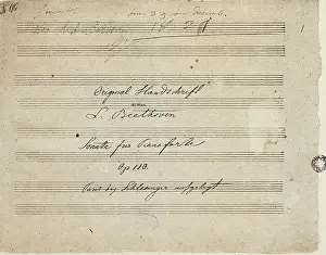 Ludwig Prints: Beethoven, Ludwig, van. Score from the piano sonata number 31