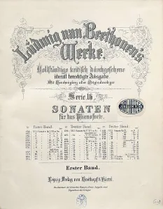 Ludwig Prints: Beethoven, Ludwig, van. Sonatas for piano