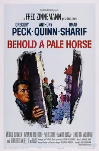 Omar Prints: BEHOLD A PALE HORSE, l-r: Gregory Peck, Anthony Quinn, Omar Sharif on poster art, 1964