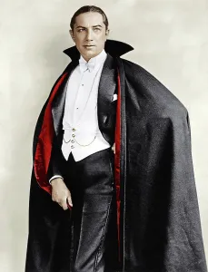 Vest Prints: Bela Lugosi dressed in costume for his role in the Broadway play, Dracula, 1927-1928