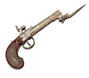 Bayonet Prints: Belgian gun with folding bayonet
