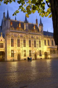 Council Prints: BELGIUM. Bruges. Burg Square. City hall. AISA/Everett Collection**US SALES ONLY**