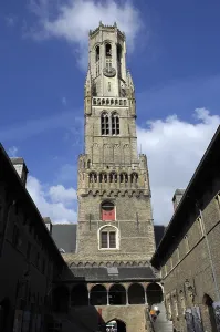 Bell Tower Prints: BELGIUM. Bruges. City Tower (Belfort). AISA/Everett Collection**US SALES ONLY**
