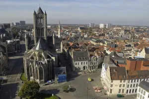 East Flanders Prints: BELGIUM. Ghent. StNicholasChurch (Sint-Niklaaskerk)