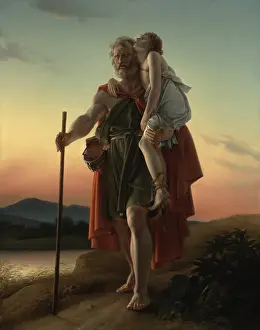 Lcgr1606 Prints: Belisarius, by Baron Francois Gerard, 1797, French painting, oil on canvas