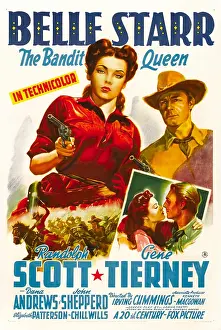 Tierney Prints: BELLE STARR, top from left: Gene Tierney