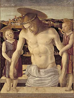 Bellini Prints: BELLINI, Giovanni (1430-1516). Dead Christ Supported by Two Angels (Piet)